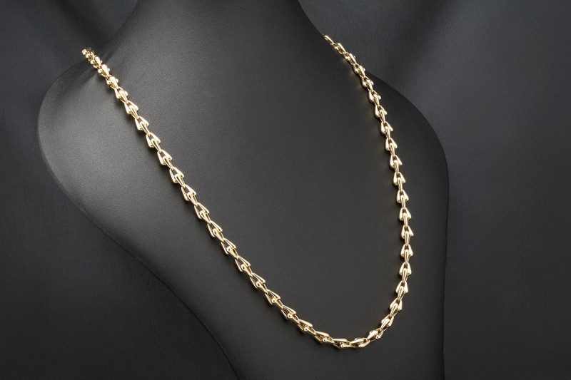 Cartier Collier Kette Herren / Damen 131 gr. 78 cm Massiv 750er Gelbgold 