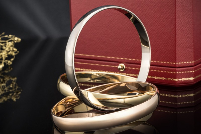 Cartier Trinity Armreif XL Armband Extragrosses Modell Gold Tricolor OVP 