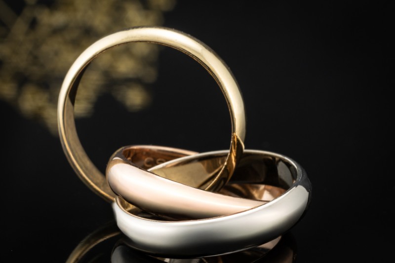 Trinity de Cartier Ring Vintage Modell Roségold Gelbgold Weißgold 750 