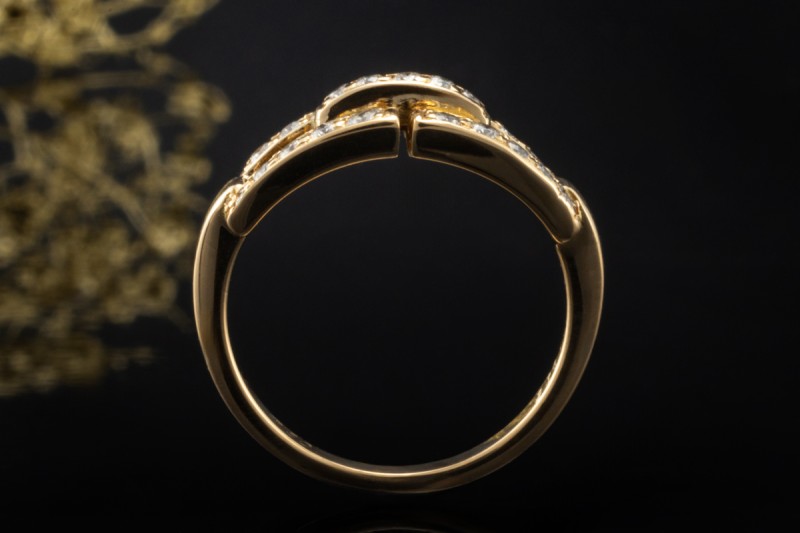 Cartier Ring Maillon Panthère Vintage Modell Diamanten in Gelbgold 750 