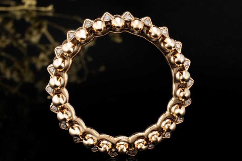 Clash de Cartier Ring Kleines Modell mit Diamanten in 750er Roségold 56 