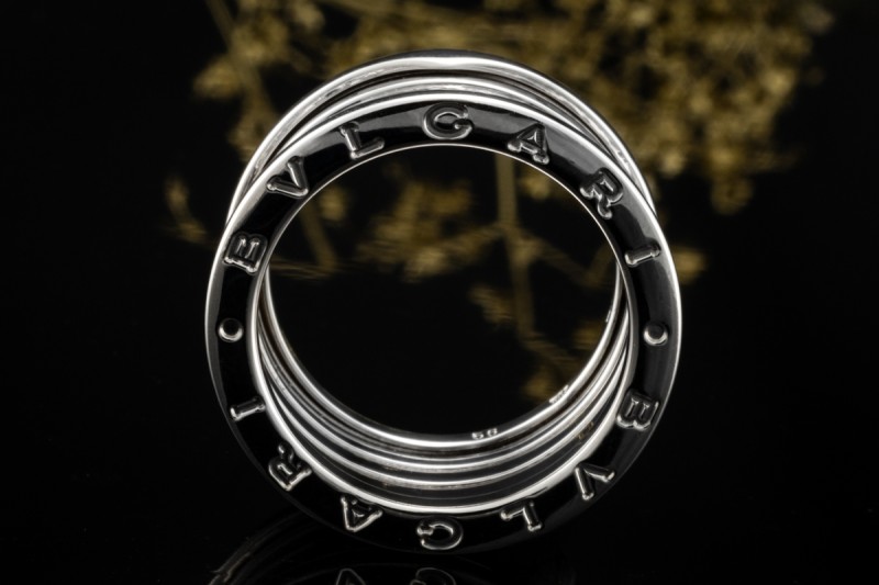 BVLGARI B.zero1 Ring 5-Band Modell in 750er Weißgold Neuwertig Größe 56 