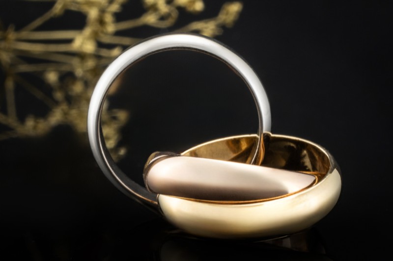 Trinity de Cartier Ring Vintage Modell Roségold Gelbgold Weißgold 750 