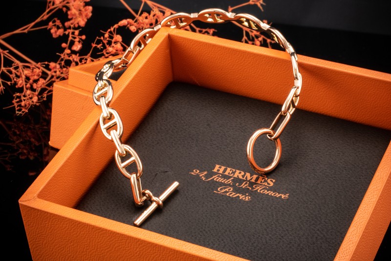 Hermes Armband Chaîne d''Ancre Kleines Modell SH in Rotgold Rosegold OVP 