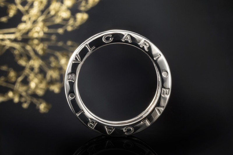 Bvlgari B.zero 1 Ring Memoire mit Diamanten in 750er Weißgold Größe 52 