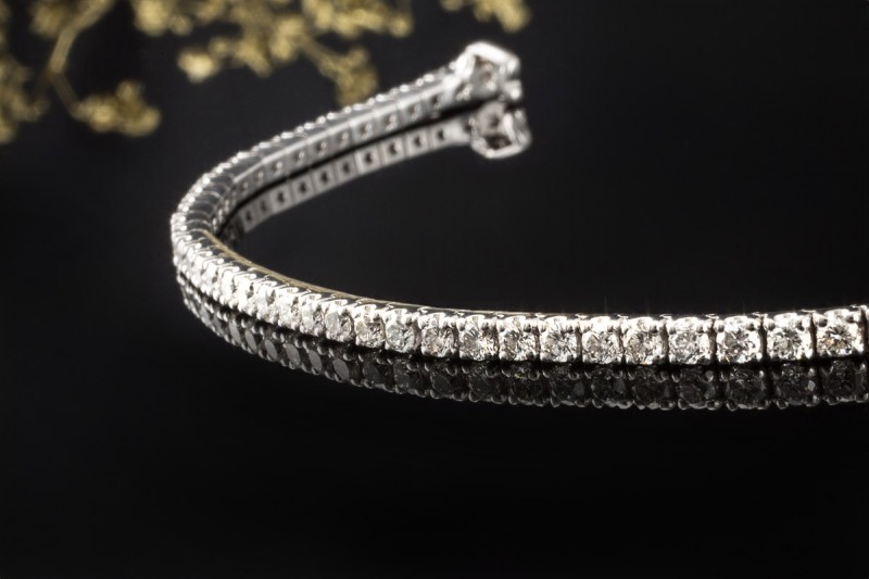 H.Stern Tennisarmband mit 2,62 Carat feurigen Diamanten in Weißgold 750 