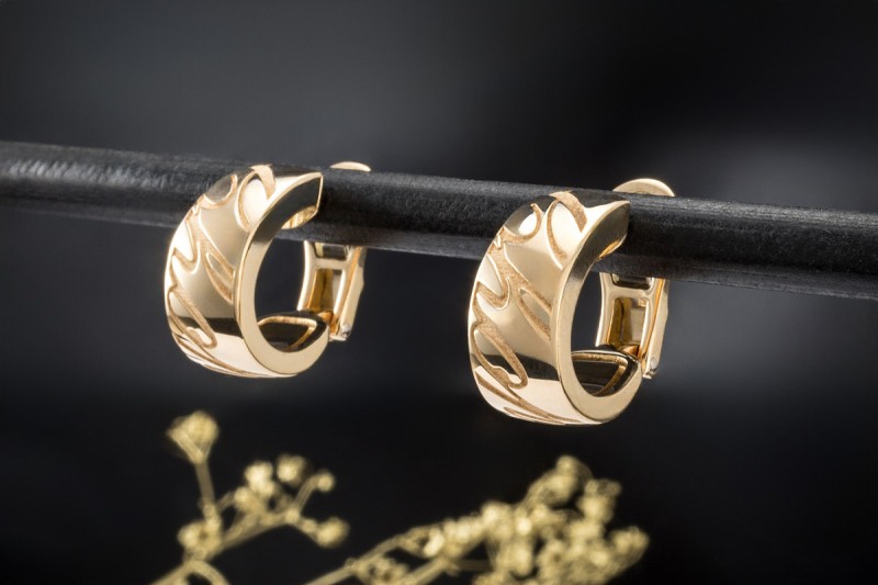 Chopard Ohrringe Chopardissimo Creolen Ohrstecker Clip in Gelbgold 750 