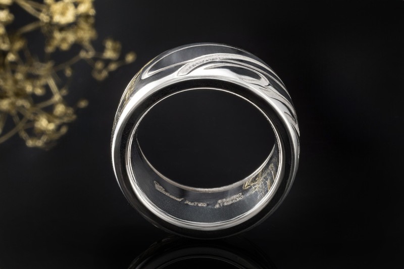 Chopard Chopardissimo Ring Drehring mit Schriftzug 53 in 750er Weißgold 