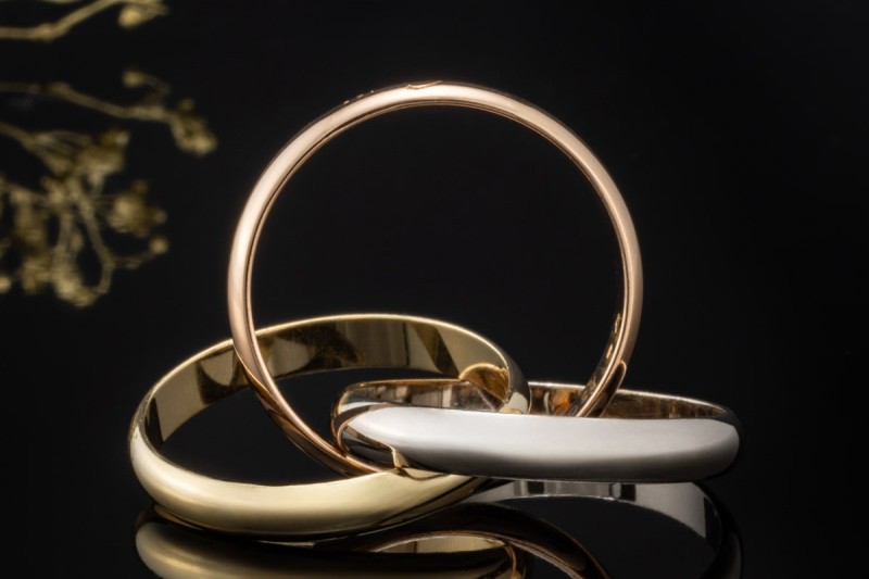 Trinity de Cartier Ring klassisches Modell Gr. 59 in 750er Gold Tricolor 