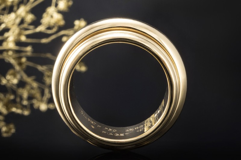 Piaget Ring Possession Drehring XL Kult Modell 1990 Gr. 59 Gelbgold 750 