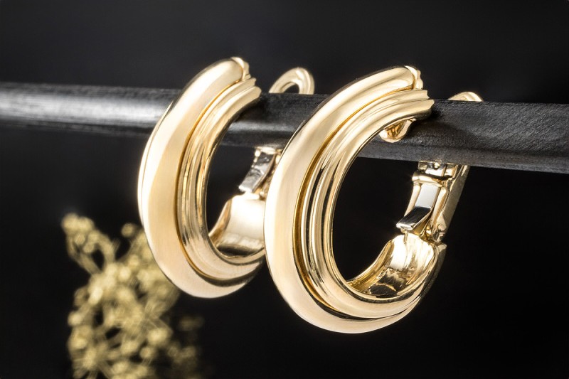 Piaget Possession Ohrringe Creolen Bewegliche Ohrstecker in Gelbgold 750 