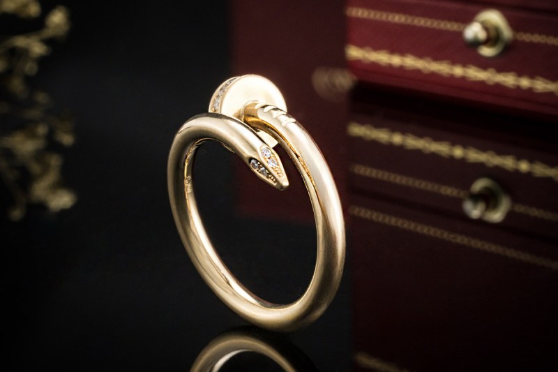 Cartier Juste un Clou Ring Klassisch mit Diamanten in Gelbgold Full Set 