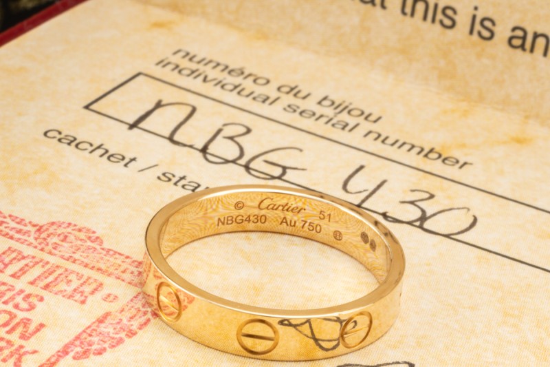 Cartier Love Ring Kleines Modell Massiv in 750er Gelbgold Größe 51 