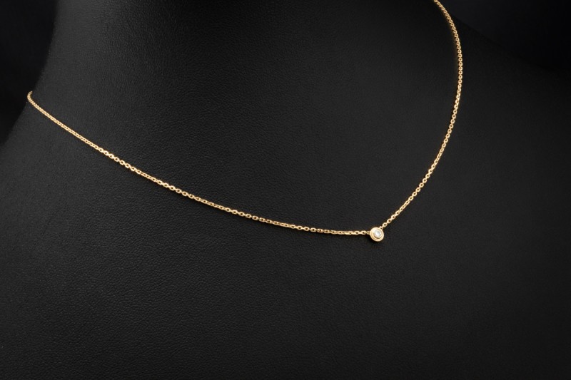 Cartier d'Amour Collier Mini Modell mit Diamant in 750er Gelbgold 