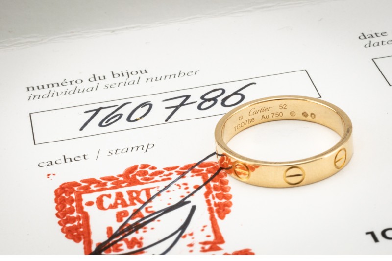 Cartier Love Ring Kleines Modell Massiv in 750er Gelbgold Größe 52 