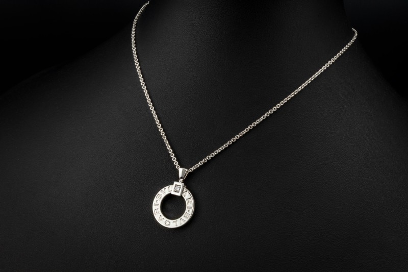 Bvlgari Bvlgari Halskette Collier Kette Anhänger Diamant 750er Weißgold 