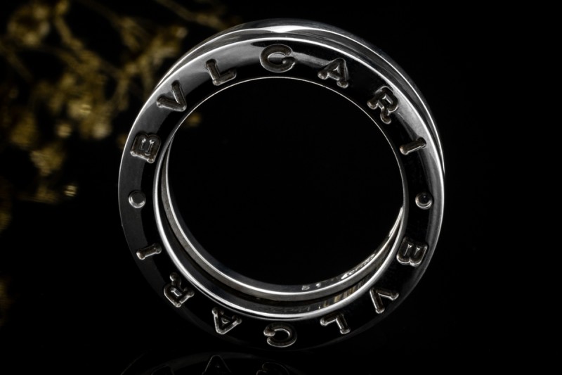 BVLGARI Ring B.zero1 Save the Children Keramik Schwarz Silber 925 Gr. 51 