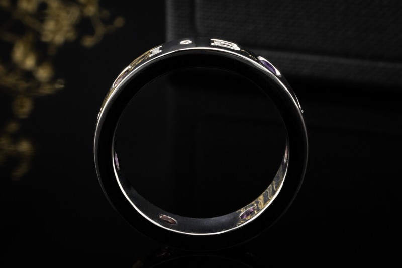 BVLGARI Roman Sorbets Ring Amethyst Turmalin Diamant in 750er Weißgold 