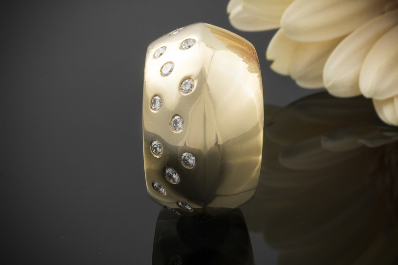 Traumhafter Gelbgold Ring Anfertigung mit 0,45 CT Brillanten in 750er Gold 