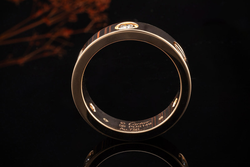 Cartier Love Ring mit 3 Diamanten 750er Rosegold Großes Modell Größe 56 