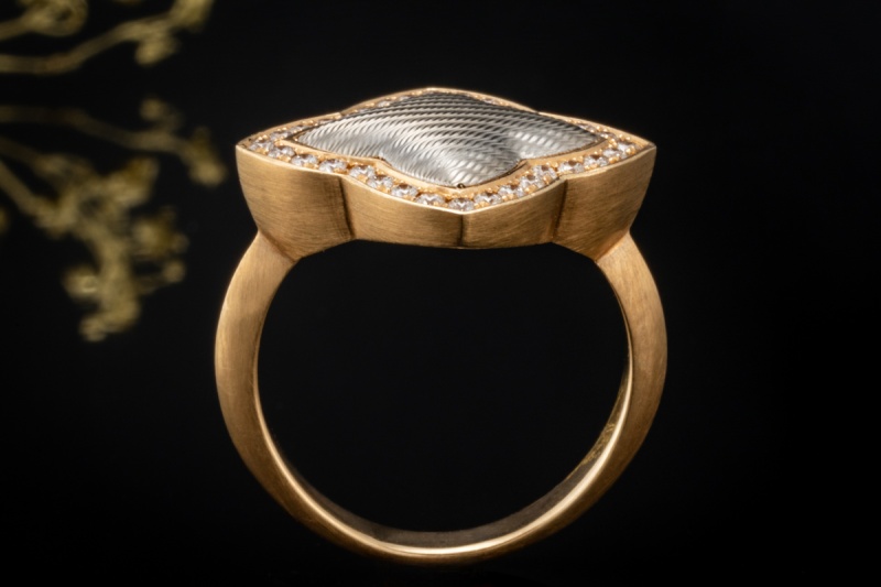 Victor Mayer Ring Eloise 150 x limitiert Diamanten Matt in Roségold 750 