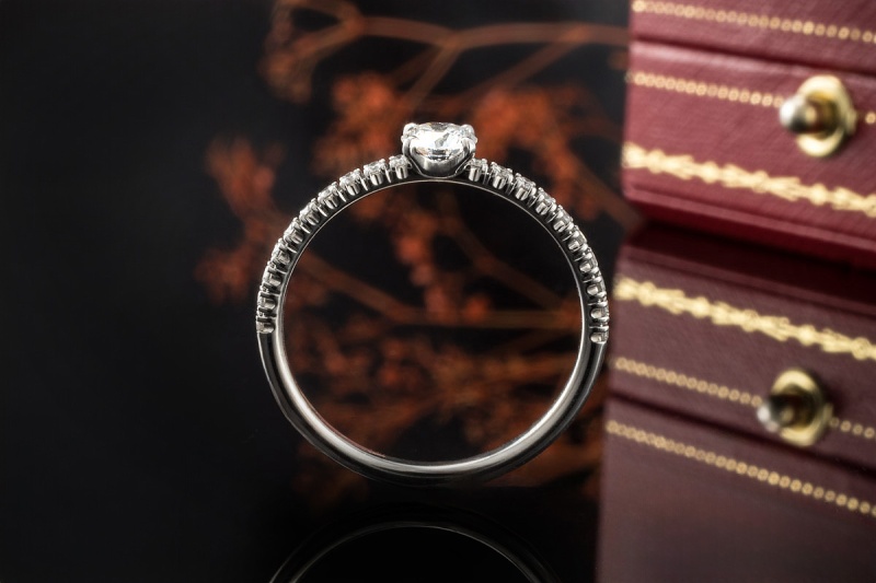 Etincelle de Cartier Ring Solitär Verlobungsring Diamanten Weißgold 750 