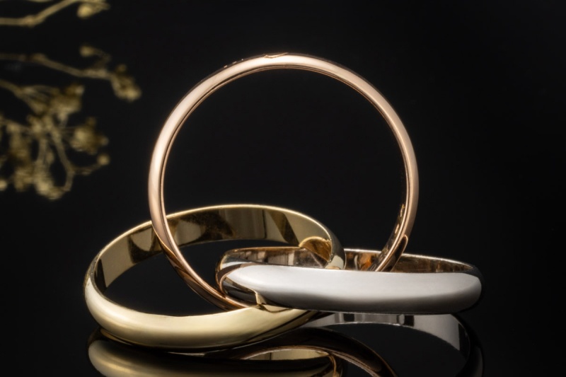 Trinity de Cartier Ring klassisches Modell Gr. 59 in 750er Gold Tricolor 