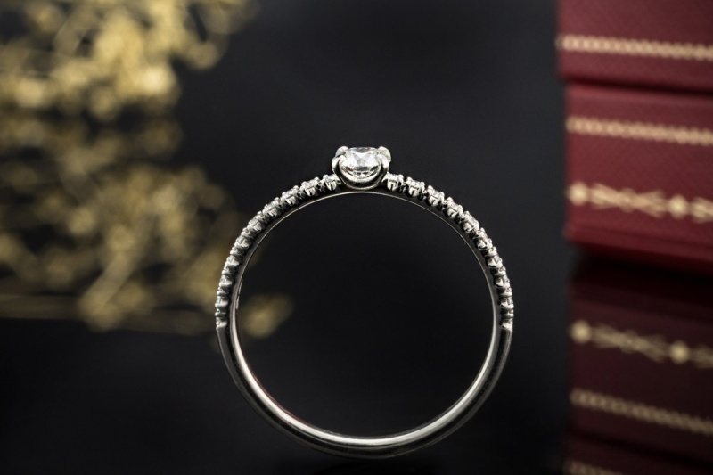 Etincelle de Cartier Ring Solitär Verlobungsring Diamanten 950er Platin 
