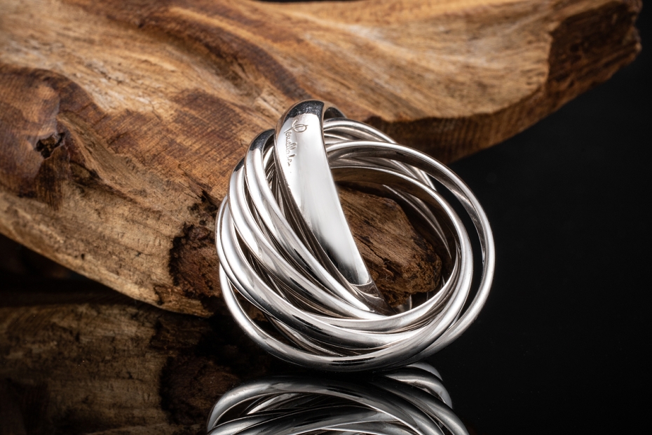 Pomellato Ring Spielring Milles Cercles 10 Ringe in 750er Weißgold 