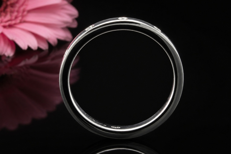 Eleganter Wempe  Memoire Ring mit Diamanten in 750er Weißgold Größe 59 