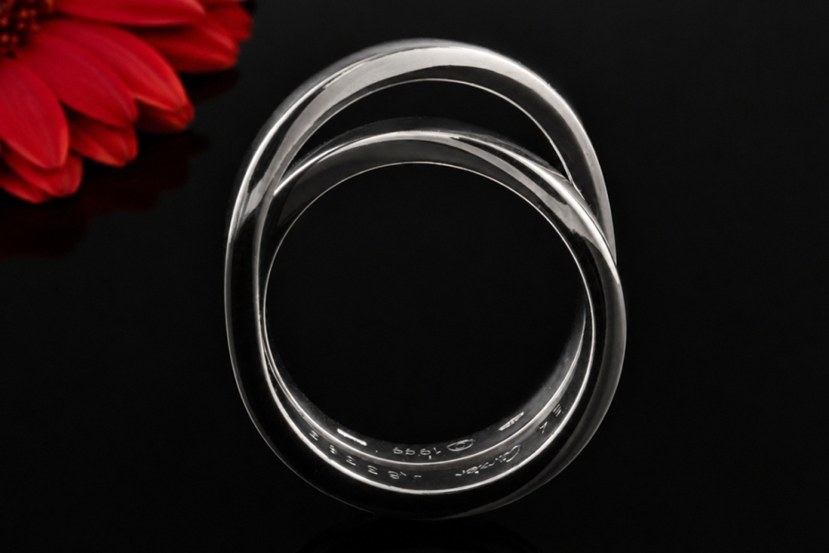 Cartier Paris Ring Nouvelle Vague Neuwertig in 750er Weißgold Größe 54 