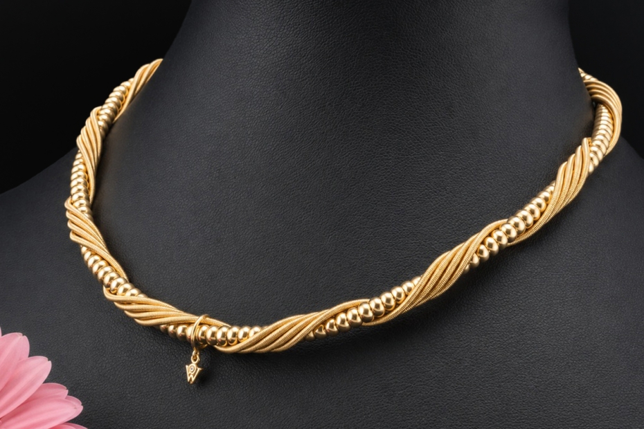 Wellendorff Collier Seidenkordel Sondermodell Diamant Massiv in Gelbgold 
