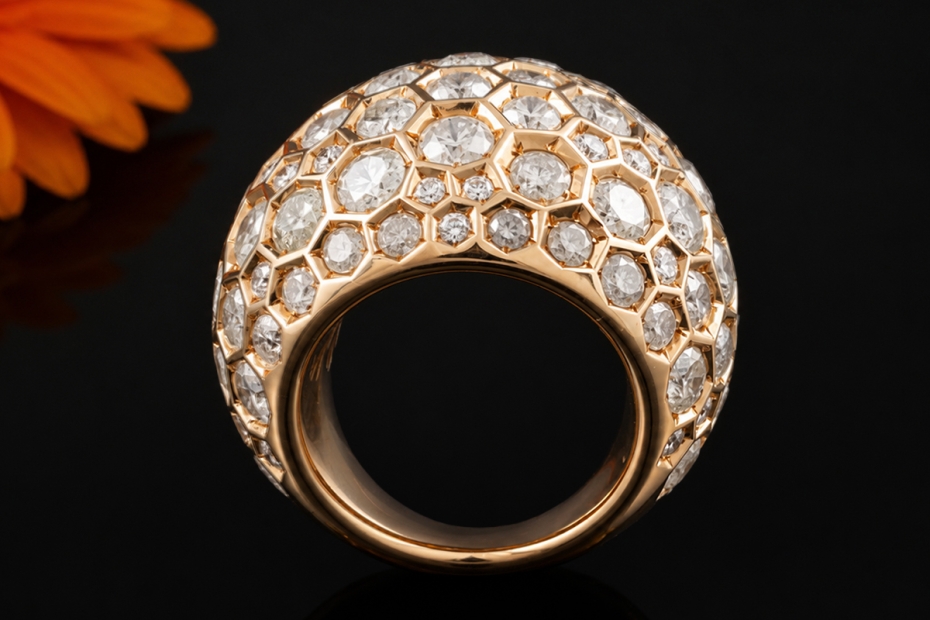 De Grisogono Cocktailring 13 Carat Diamanten Icy Diamonds 750er Roségold 