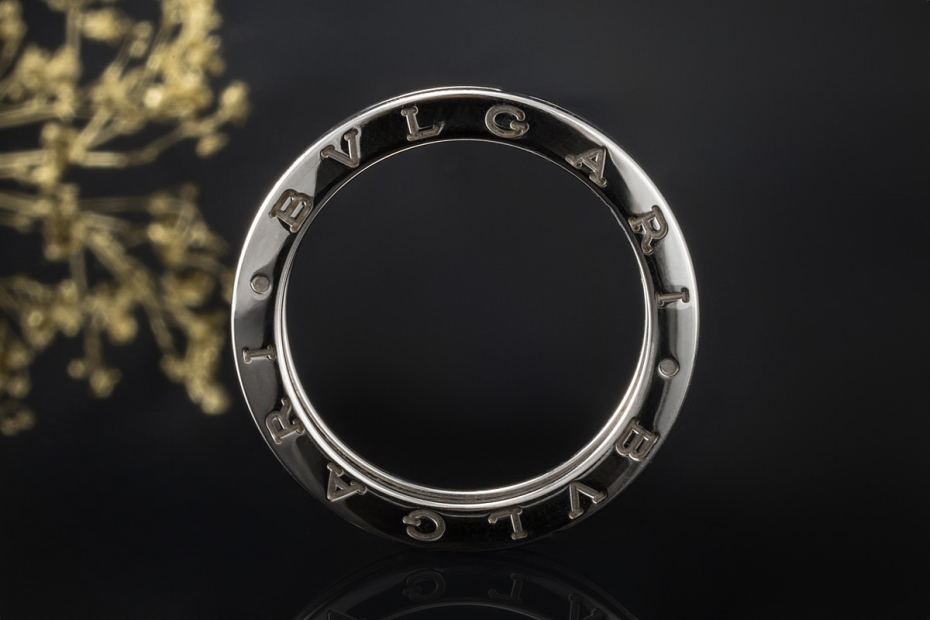 BVLGARI B.zero1 1-Band Ring Klassisch in 750er Weißgold Größe 63 