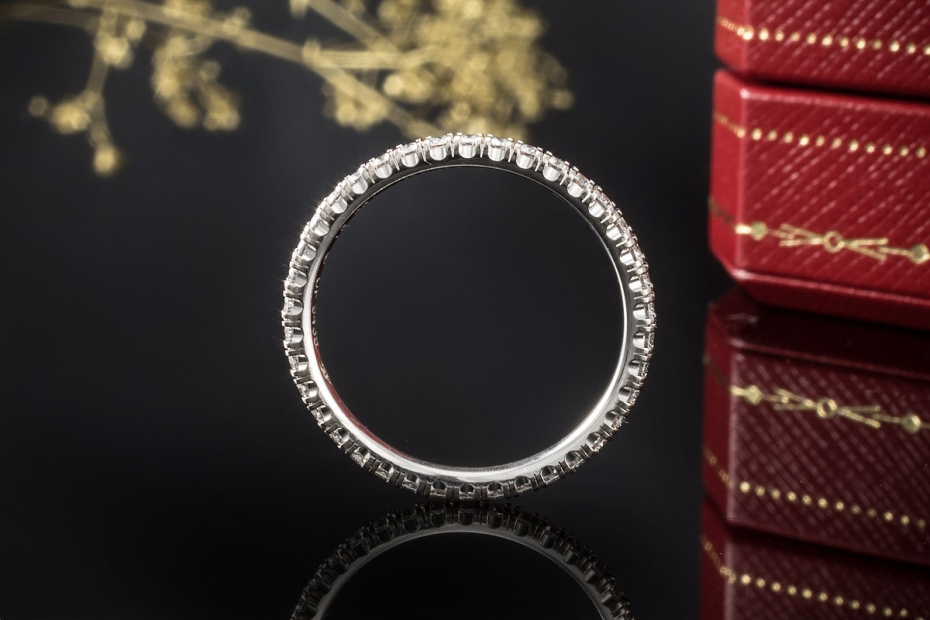Etincelle de Cartier Ring Memoire Trauring Diamanten Weißgold OVP Gr. 51 