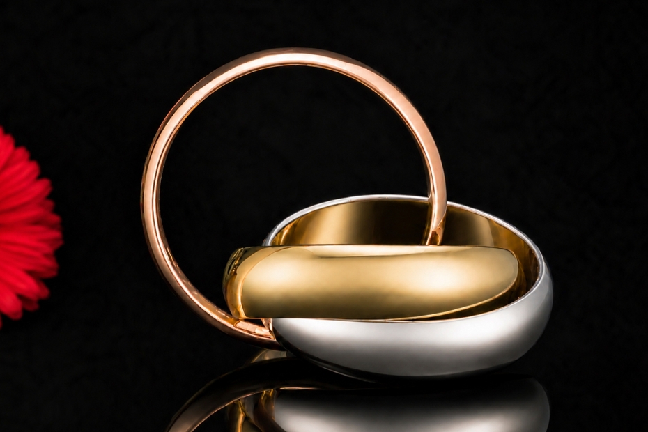 Trinity de Cartier Ring Klassisches großes Modell in 750er Gold Tricolor 