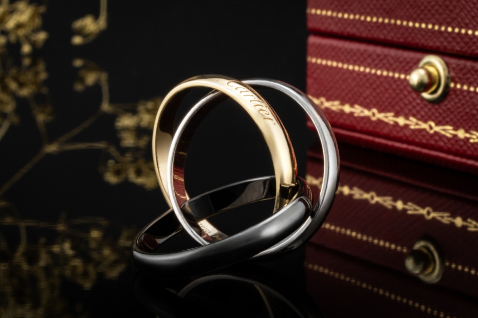 Trinity de Cartier Ring Limited Edition in 750 Gelbgold Weißgold Keramik 