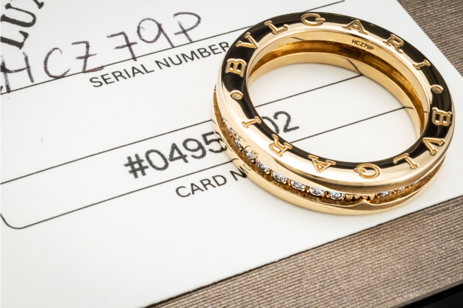 BVLGARI B.zero1 1-Band Memoire Ring Diamanten Gelbgold 750 Größe 53 OVP 