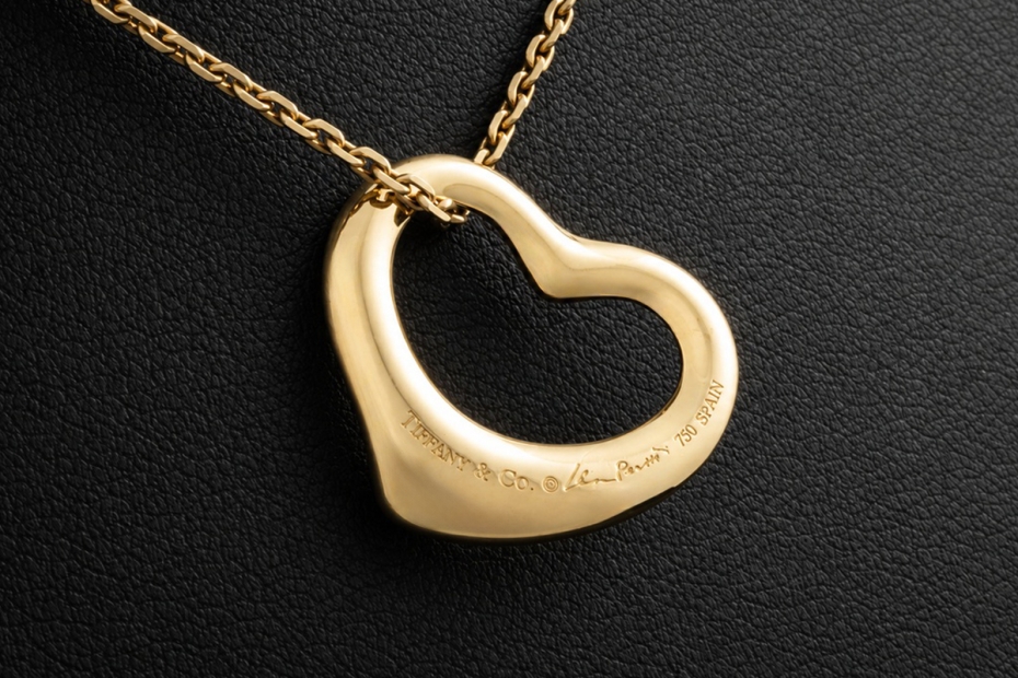 Tiffany & Co. Herz Anhänger Elsa Peretti Open Heart in 750er Gelbgold 