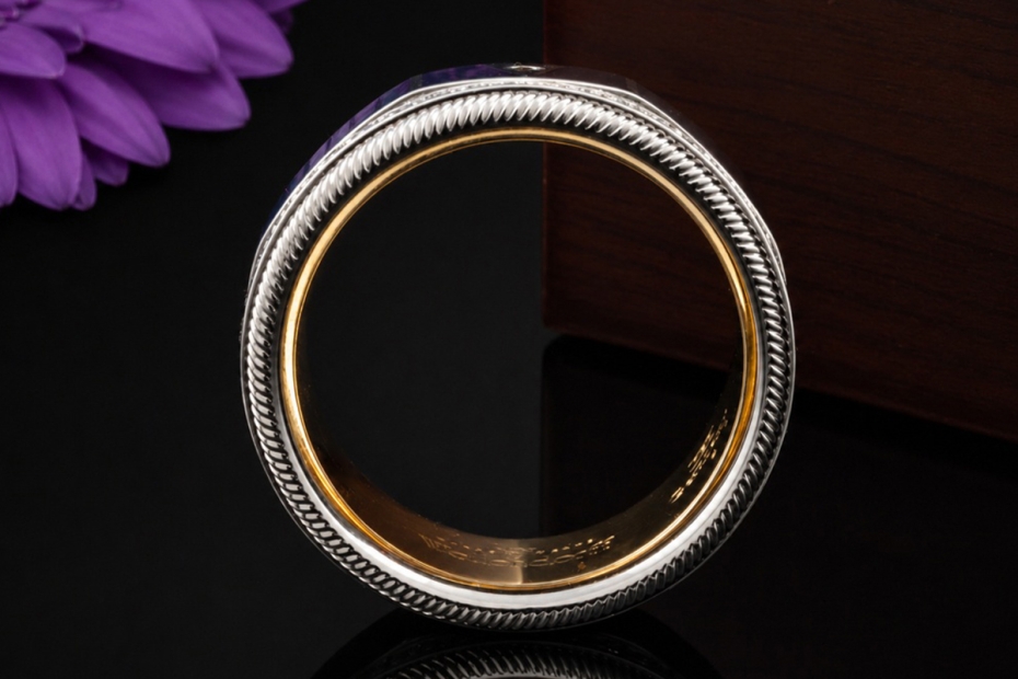 Wellendorff Ring Blaue Lagune Drehring Weißgold mit Diamanten Full Set 