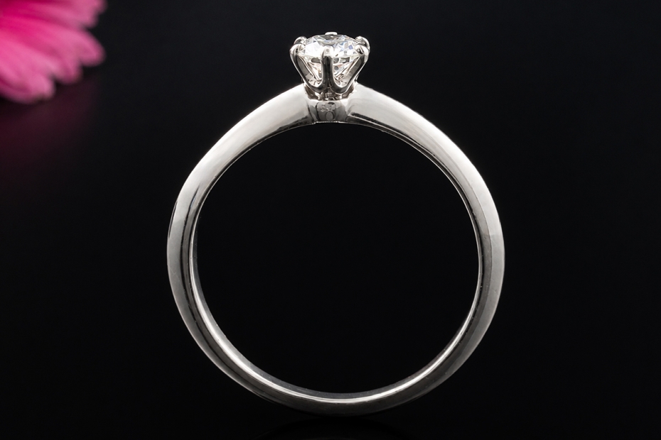 Tiffany & Co. Solitär Ring Setting mit Diamant 0,33 Ct in Platin 950 OVP 
