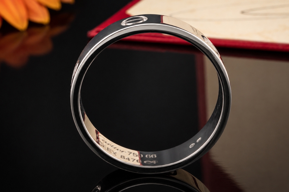 Cartier Love Ring Klassisches Modell in Weißgold 750 Größe 66 Zertifikat 