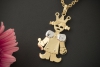 Pomellato Anhänger Königin Prinzessin mit Brillanten in 750er Gelbgold 