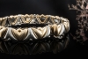 BVLGARI Bicolor Armreif Armspange Flexibel Massiv Gelbgold Weißgold 750 