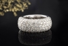 Ring mit 2,87 Carat Diamanten Goldschmiedearbeit Bandring Weißgold 750 