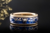 Wellendorff Ring vergissmeinnicht Drehring Diamant Gelbgold 750 Gr. 55,5 