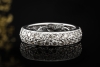 Moderner Memoire Designer Ring mit Diamanten in 750er Weißgold Größe 54 