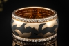 Leo Wittwer Ring Breit mit Emaille Grau und Diamanten Roségold 750 