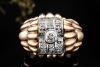 Antiker Ring im Vintage Design mit Diamanten im Altschliff in Roségold 