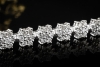 Modernes Armband Blumen Sterne 4,58 Carat Diamanten in 750er Weißgold 